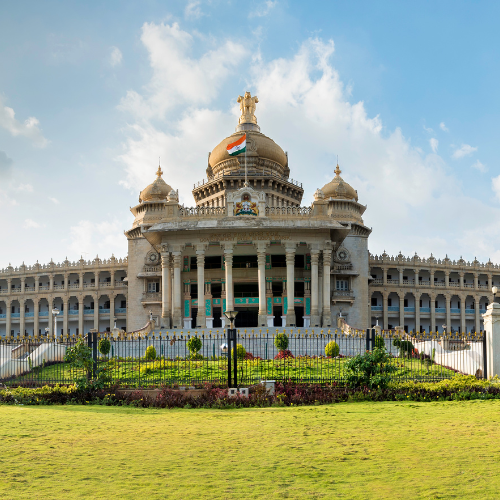 Bangalore tour package showcasing Vidhana Soudha and city landmarks Nowshe Tour Package